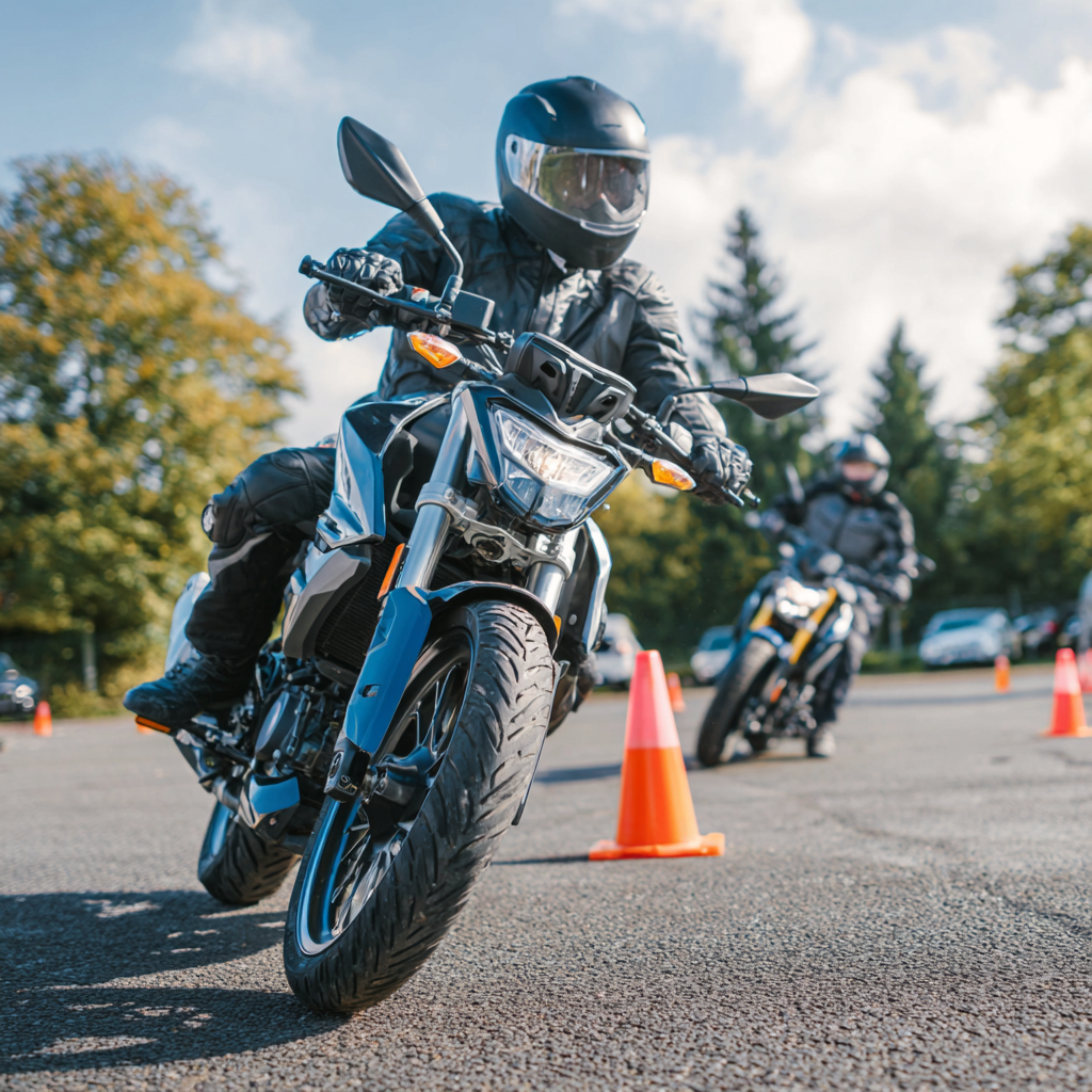 fabianct__Photorealistic_image_of_a_beginner_rider_taking_a_mot_f1b0e8df-0e13-444b-a9ad-666e48a6a46a