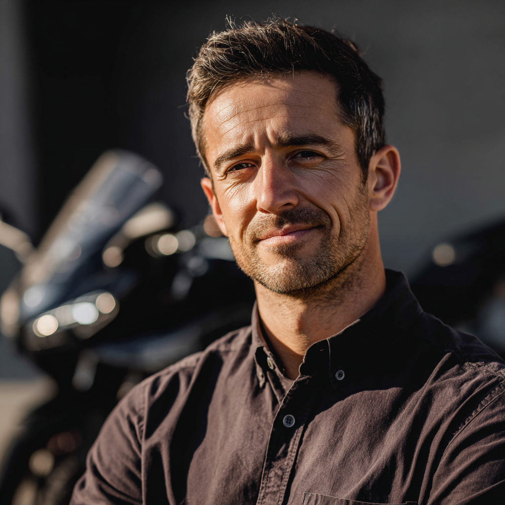 fabianct__Photorealistic_portrait_of_a_confident_male_motorcycl_b55dc549-e9eb-4bf1-bdb7-6fada222861a